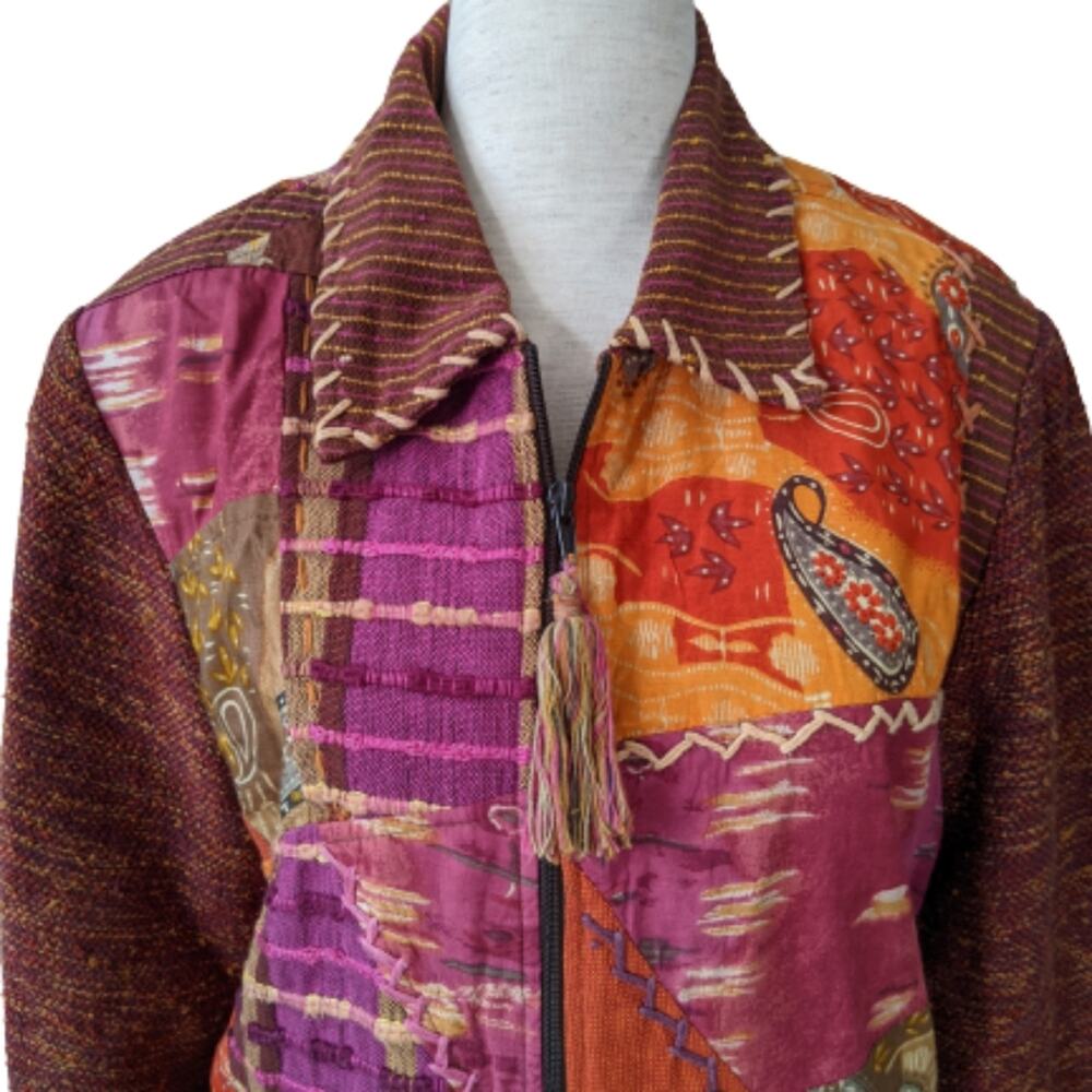Sharon Anthony Patchwork Jacket Women's Size Large - image 2